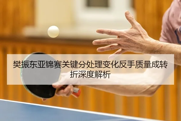 樊振东亚锦赛关键分处理变化反手质量成转折深度解析
